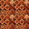 QT Fabrics Solstice Kaleidoscope Packed Circles Orange