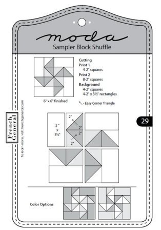 Moda Sampler Block Shuffle - Block 29