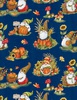 Wilmington Prints Gnome-kin Patch Gnomes All Over Navy