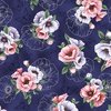 Hoffman Fabrics Fly Freely Blooms Deep Amethyst/Silver