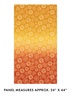 Benartex Wishflower Panel Ombre Orange/Gold