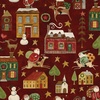 Riley Blake Designs Up on the Housetop Main Cranberry
