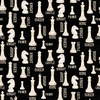 Riley Blake Designs I'd Rather Be Playing Chess Pieces Black