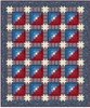 Log Cabins with Star Sashing Quilt Pattern