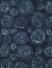 Wilmington Prints Plum Bouquet Batiks Circle Swirls Dark Blue