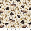 Northcott Naturescapes Wilderness Tossed Animals Beige/Multi