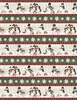 Wilmington Prints Woodland Snowmen Repeating Stripe Multi