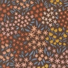 Moda Blossoms and Blooms Small Flowers Chocolate