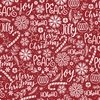 P&B Textiles Christmas Miniatures III Holiday Doodle Red