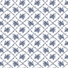 Benartex Classic Keepsakes in Blue Rose Trellis White/Navy