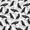 Studio E Fabrics Fear Factory Crow Allover White