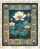 QT Fabrics Serenity Lotus Flower Panel Multi
