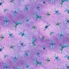Timeless Treasures Dragonfly Mist Flying Dragonflies Lavender