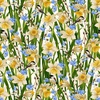 Henry Glass Nature's Affair Daffodils Allover Cream