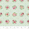 Northcott Blush Floral Grid Green/Multi