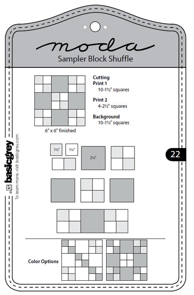 Moda Sampler Block Shuffle - Block 22