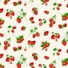 Timeless Treasures Strawberry Fields Tossed Berries Dots Cream