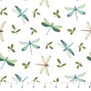 Northcott Fleurs Dragonflies White