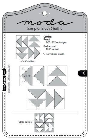 Moda Sampler Block Shuffle - Block 16