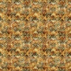 QT Fabrics Folklore Textured Leaf Medallion Amber