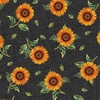 Michael Miller Fabrics Garden Variety Here Comes The Sunflower Charcoal