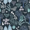 Lewis and Irene Fabrics The Secret Winter Garden Flannel Secret Garden Midnight Blue