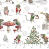 Northcott The Christmas Mouse  Scenic White/Multi