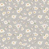 Clothworks Daisy Field Daisies and Bees Gray