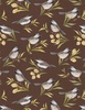 Wilmington Prints Chickadee Charm Birds All Over Brown