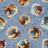 Blank Quilting Forget Me Not Pin Cushions Slate