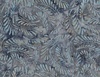 Wilmington Prints Blue Smoke Batiks Ferns Blue/Gray