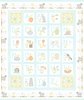 Maywood Studio Little Chicks Flannel Alphabet Panel Aqua