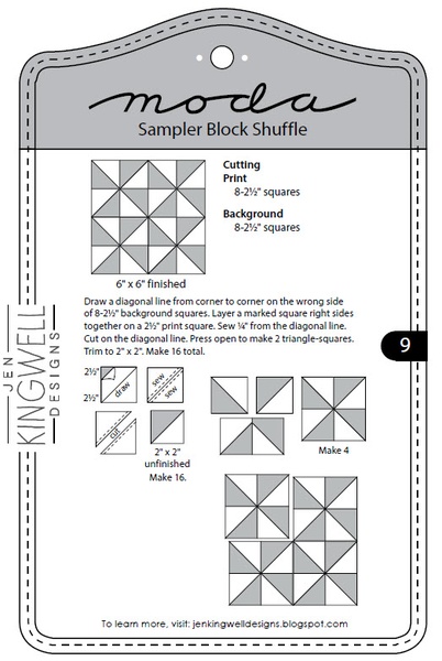 Moda Sampler Block Shuffle - Block 9