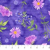 Northcott Pressed Flowers Flower Toss Purple