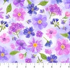Northcott Pressed Flowers Floral Spot Lilac