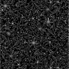 P&B Textiles Ramblings Salt and Pepper Packed Floral Vines Black