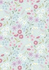 Lewis and Irene Fabrics Pressed Flowers Sleeping Bloom Light Teal