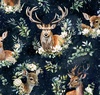 Hoffman Fabrics Forest Fawn Deer Midnight