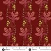 Andover Fabrics Dahlia Tree Moss Crimson