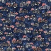 QT Fabrics Stars, Stripes, and Steel Motorcycles and American Flags Navy