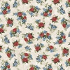 P&B Textiles Farmhouse Americana Tossed Flower Bunches Cream