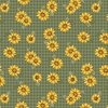 Benartex Heartland Field Sunflowers Green