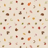 Lewis and Irene Fabrics A Winter Nap Scattered Foliage and Friends Cream