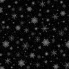 P&B Textiles Believe Snowflake Allover Black