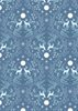 Lewis and Irene Fabrics A Winter's Moon Stag on Mid Blue with Pearl