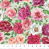 Northcott Blush Packed Floral Green/Multi