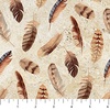 Northcott Naturescapes Pheasant Grove Feather Toss Beige/Multi