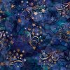 QT Fabrics Moonshadow Star Swirl Toss Midnight