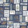 P&B Textiles Lakeside Days Live, Love, Lake 4-Way Blocks Navy