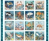 QT Fabrics Deep Sea Dazzle Undersea Picture Patches Block Panel Turquoise